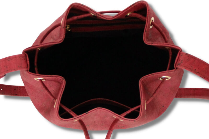 Bucket Bag - Handtasche in Red Grape Kork (Rot)