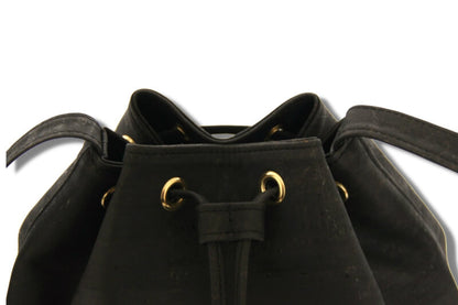 Bucket Bag - Handbag in Coal Black Cork (Black) 