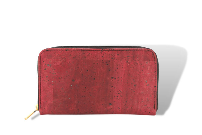 Women's wallet in red grape cork (red) 