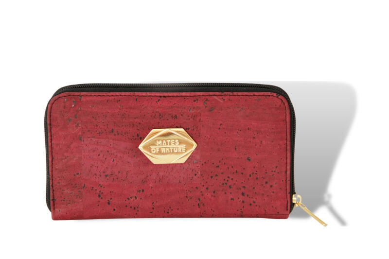 Women's wallet in red grape cork (red) 